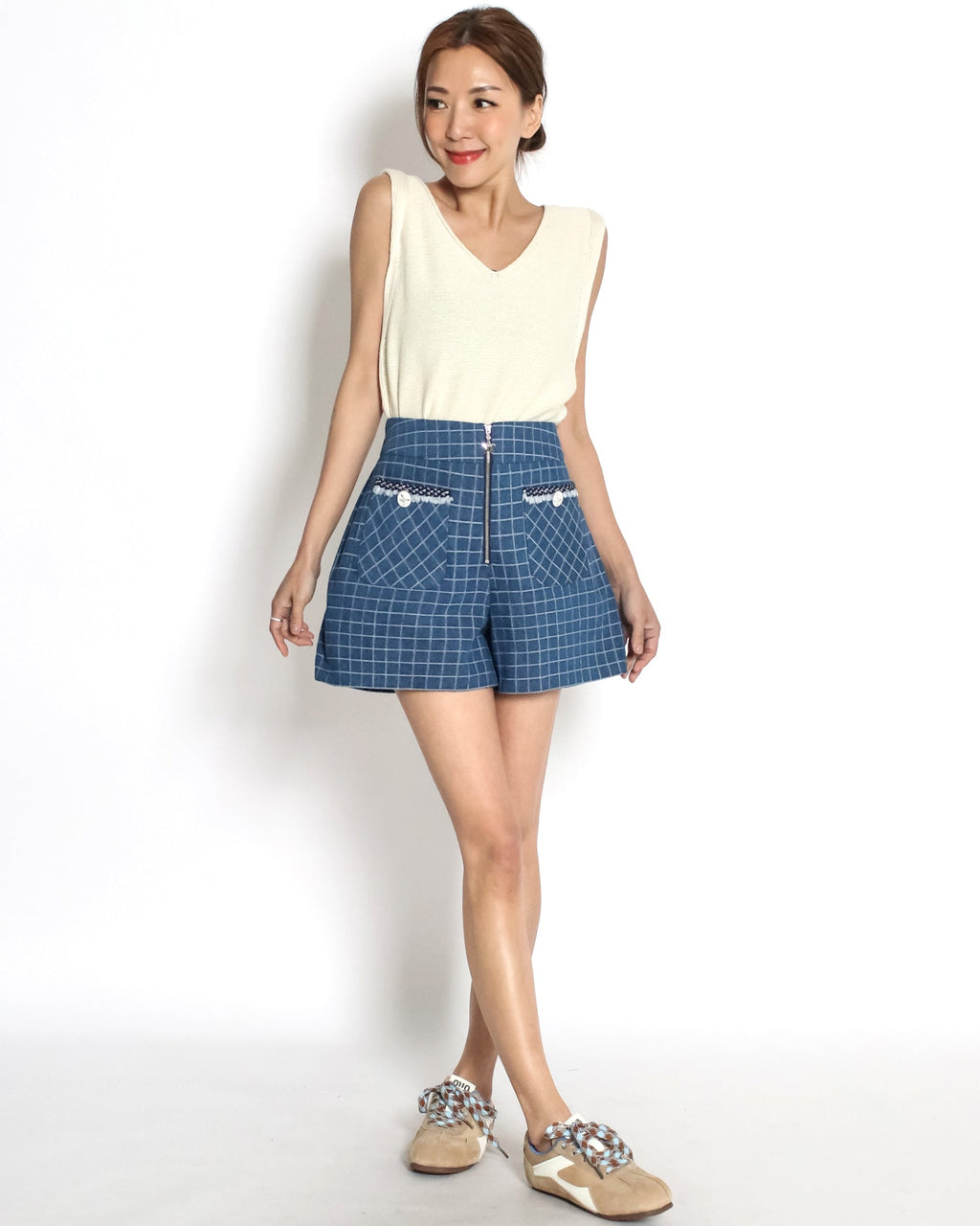 beige & ivory suede sneakers *pre-order*