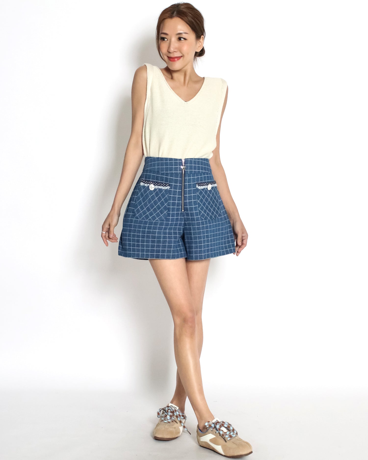 beige & ivory suede sneakers *pre-order*