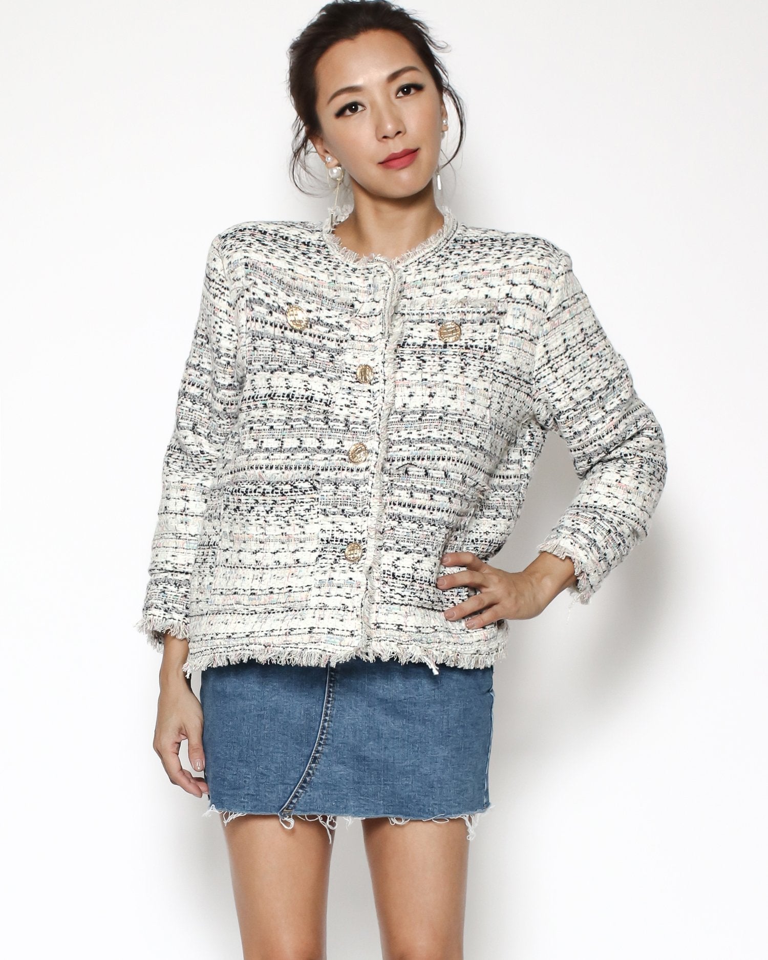 Ivory tweed jacket *pre-order*