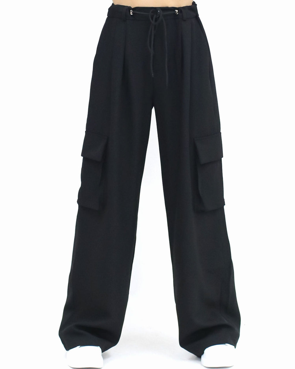 black sides pockets cargo straight legs pants *pre-order*