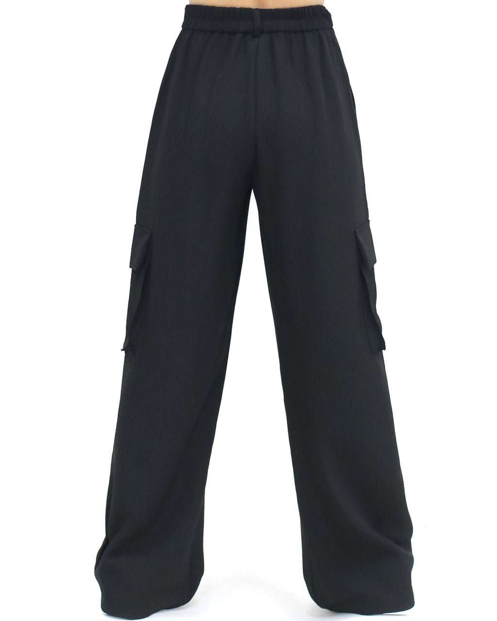 black sides pockets cargo straight legs pants *pre-order*