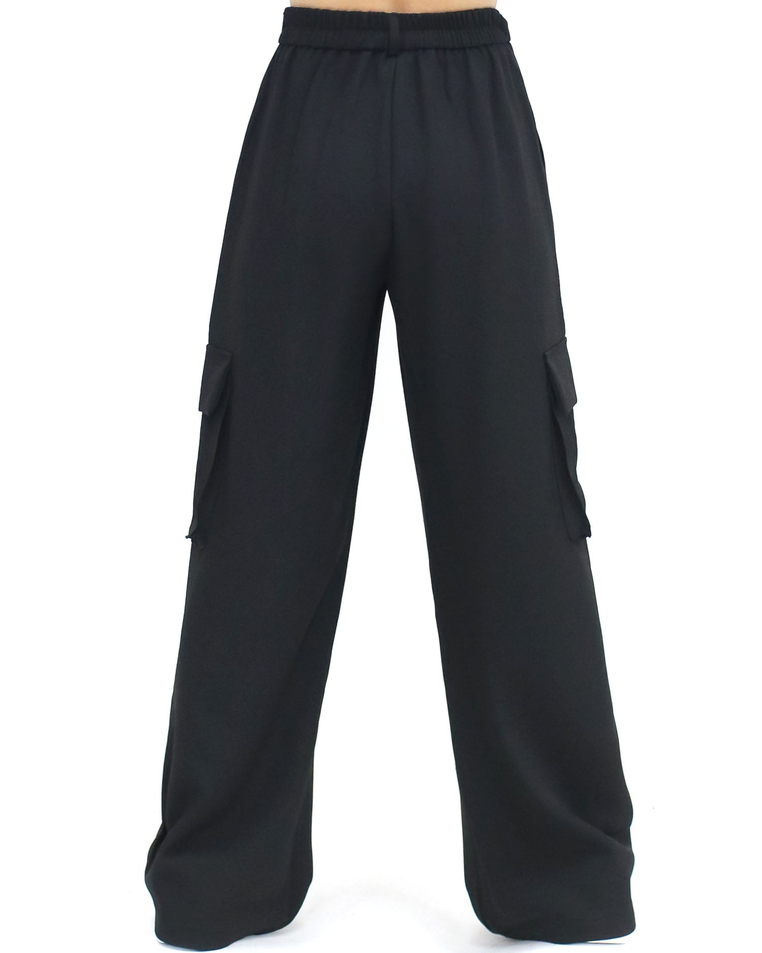 black sides pockets cargo straight legs pants *pre-order*