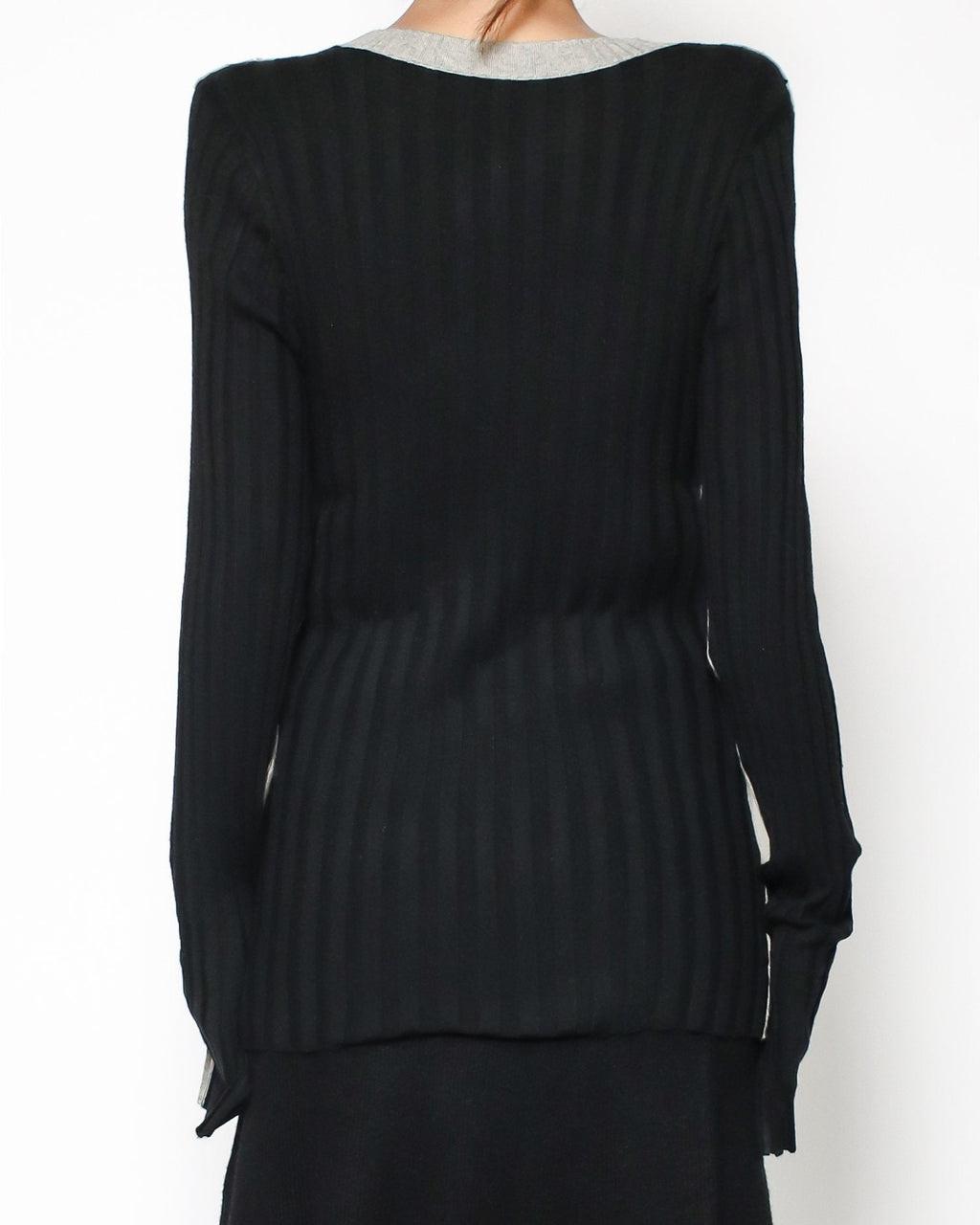 grey & black knitted top *pre-order*