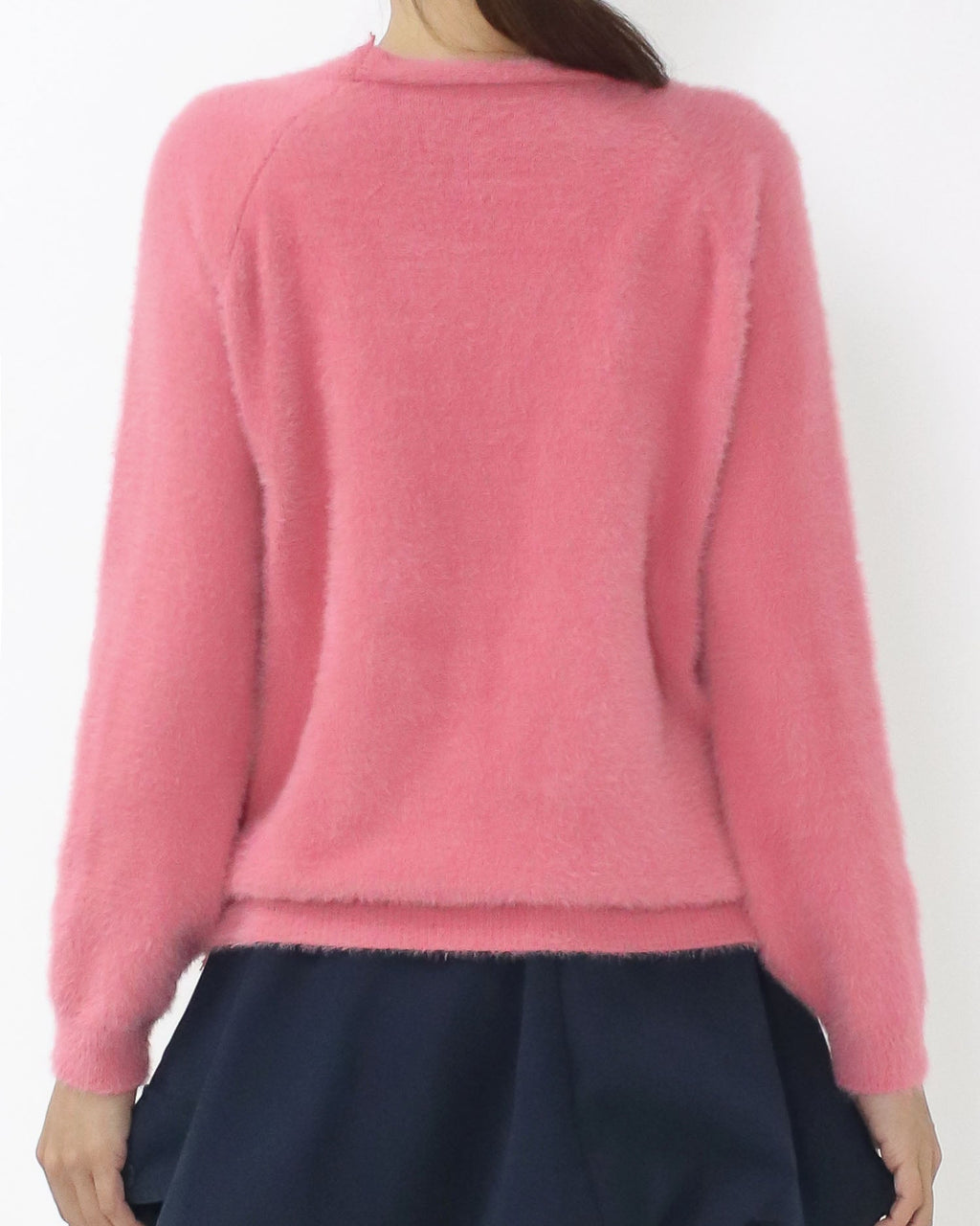 pink fluffy knitted cardigan *pre-order*