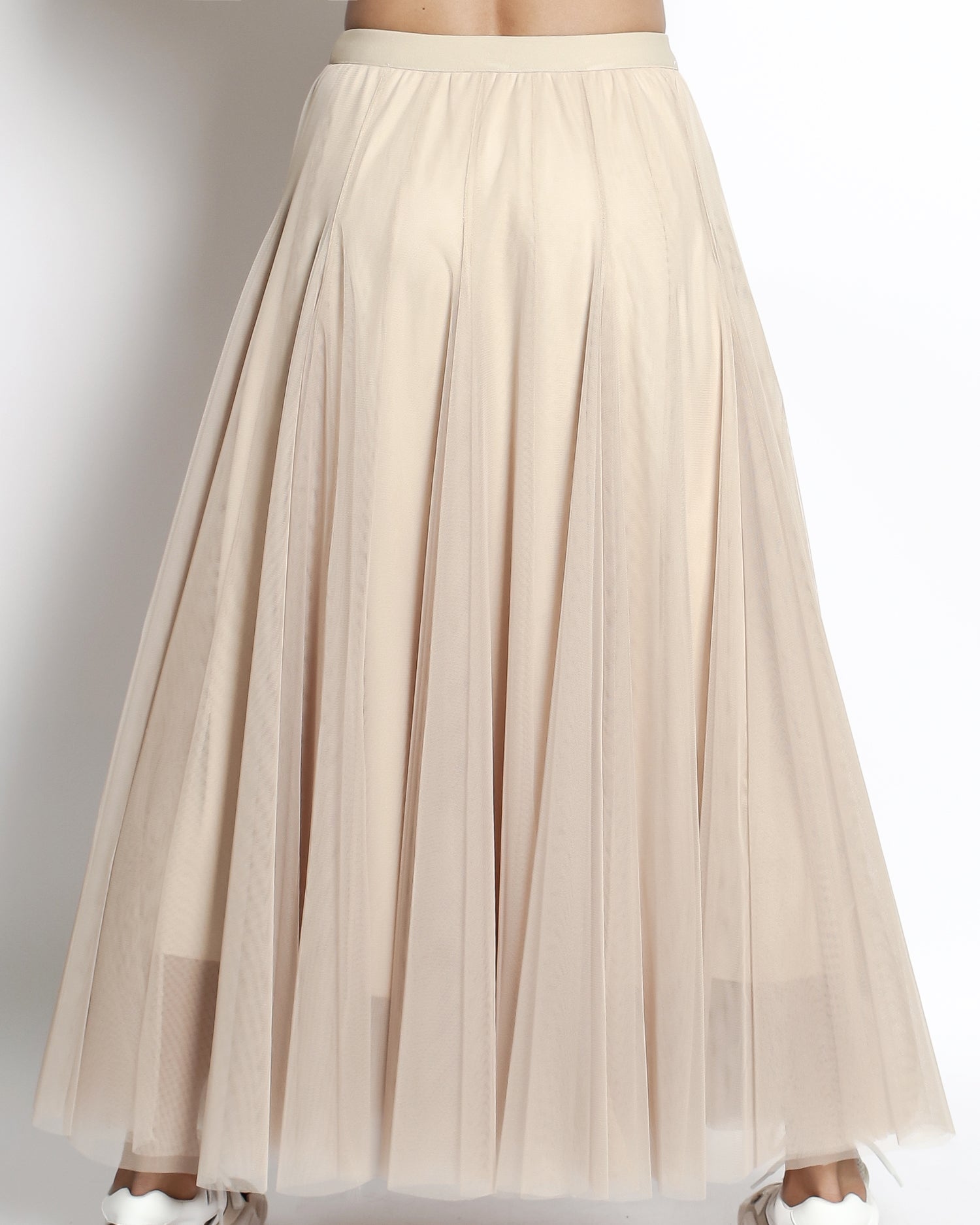 nude mesh longline skirt *pre-order*