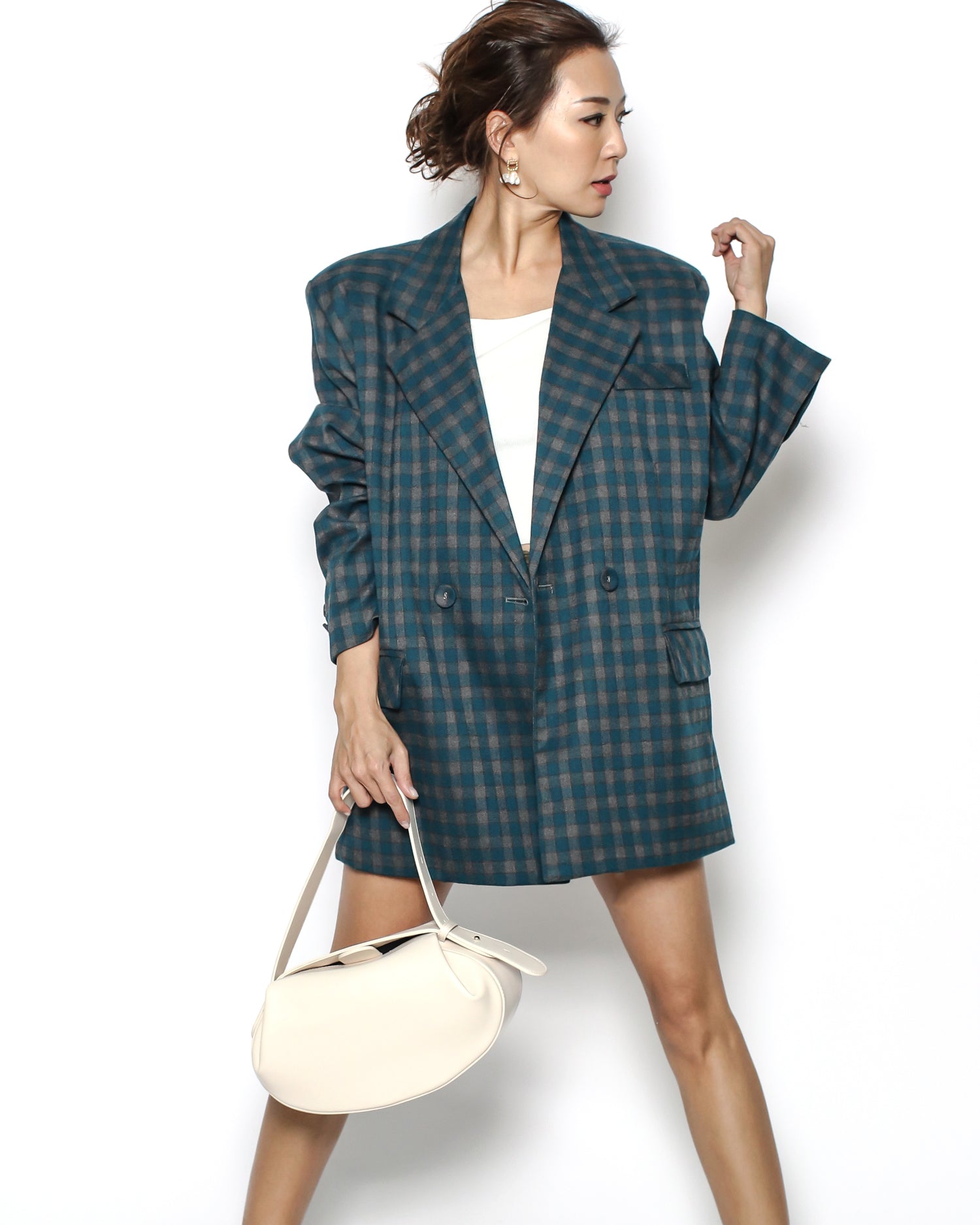 ivory PU leather handle bag *pre-order*