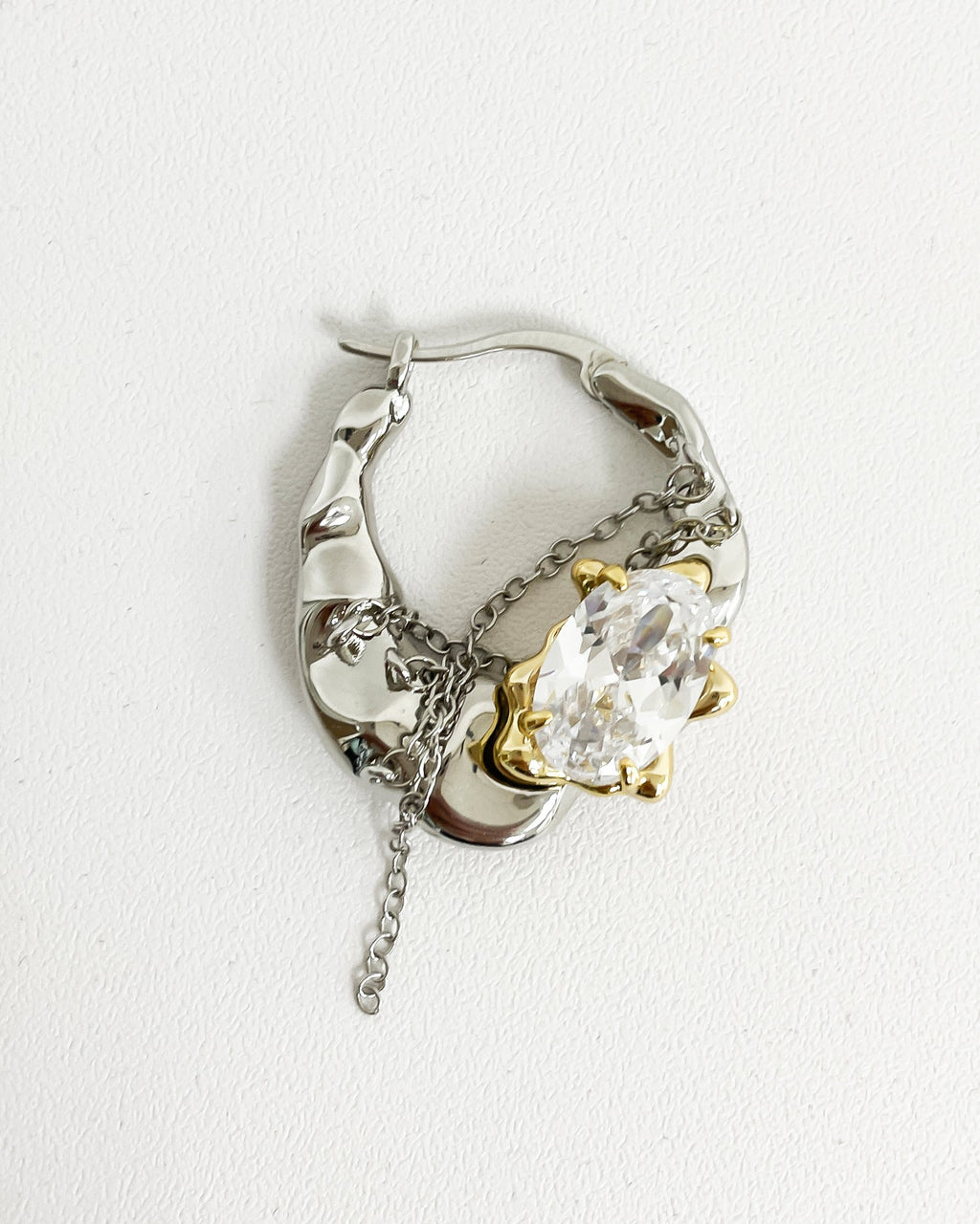 silver diamond chains earrings *pre-order*