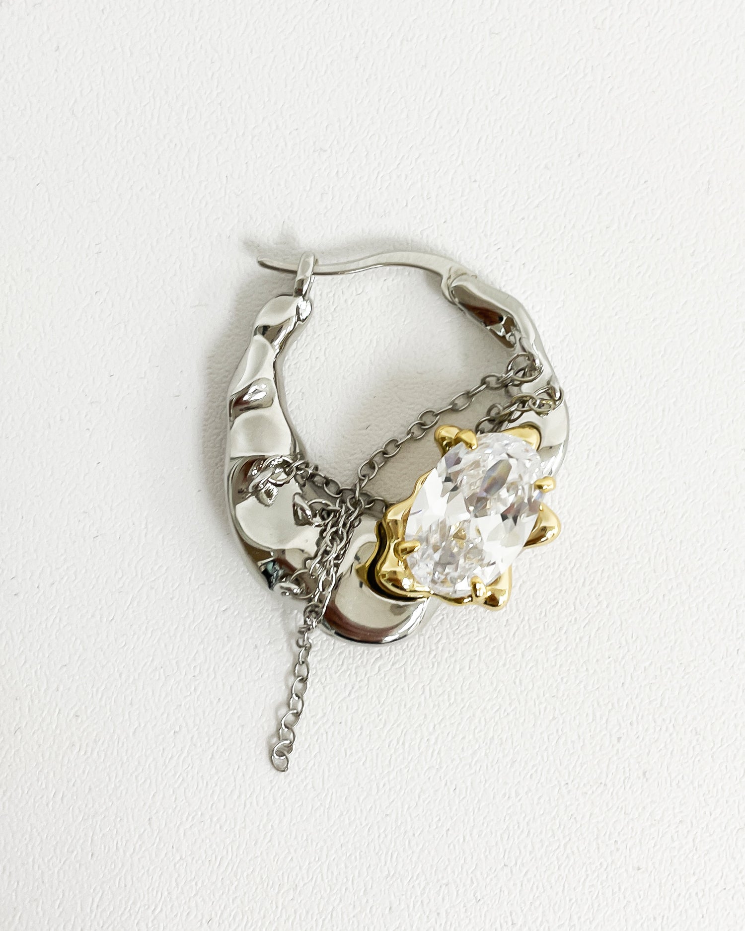 silver diamond chains earrings *pre-order*