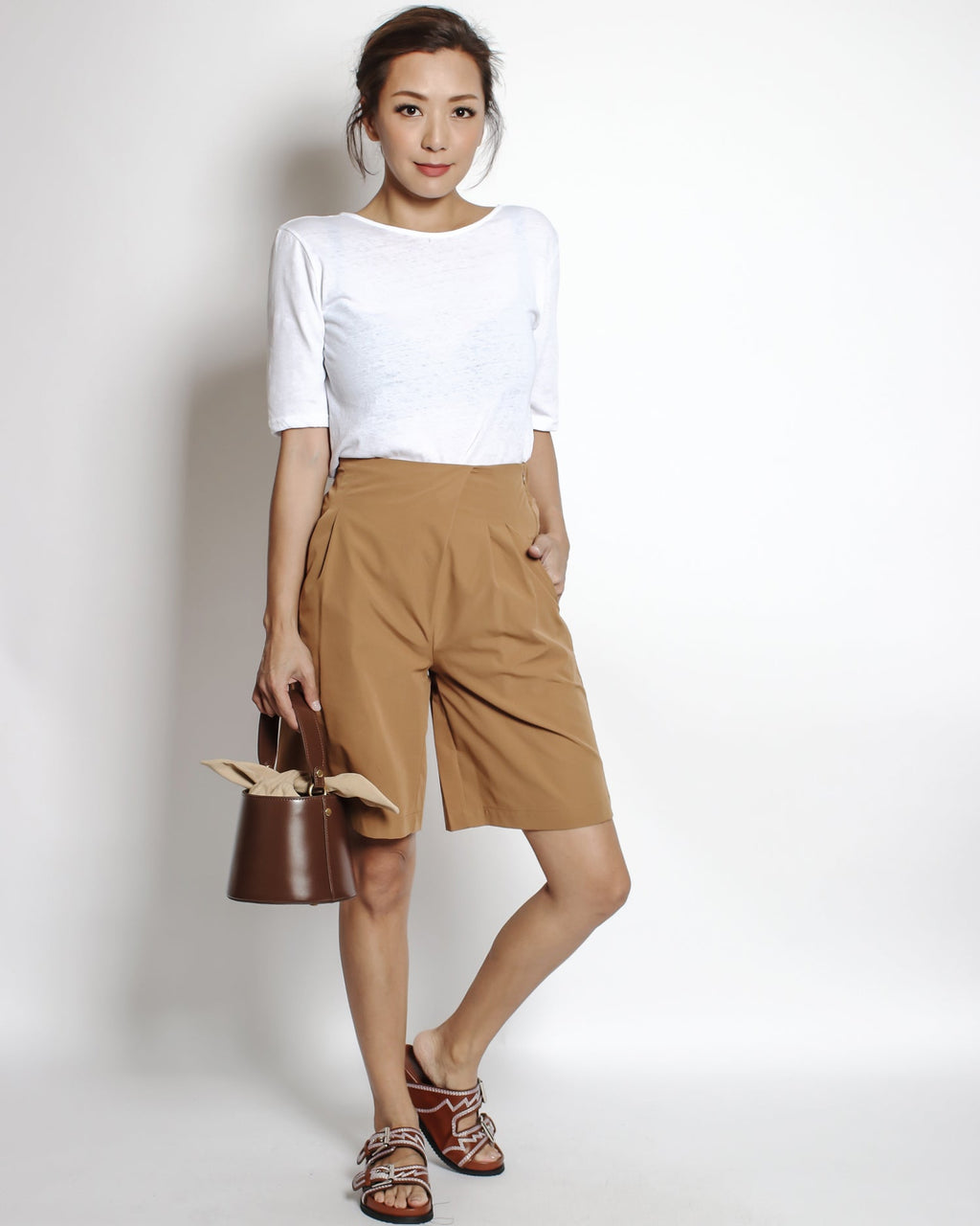 brown leather bucket bag *pre-order*