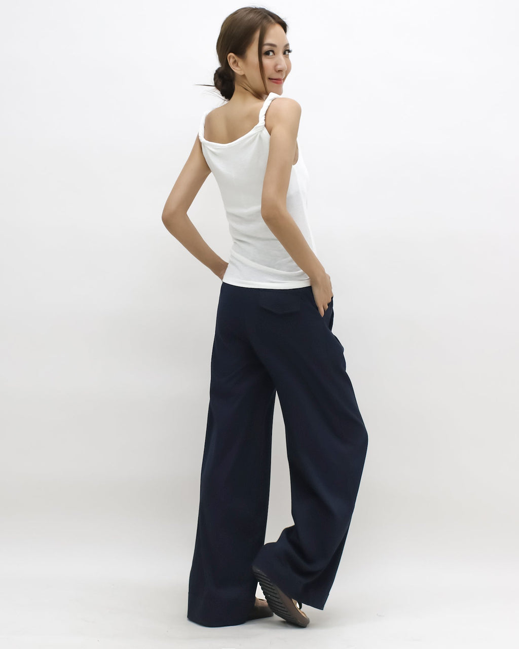 ivory twisted strap w/ gold buckle vest *pre-order*