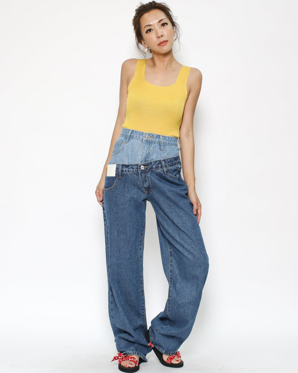 yellow basic fine knitted vest *pre-order*