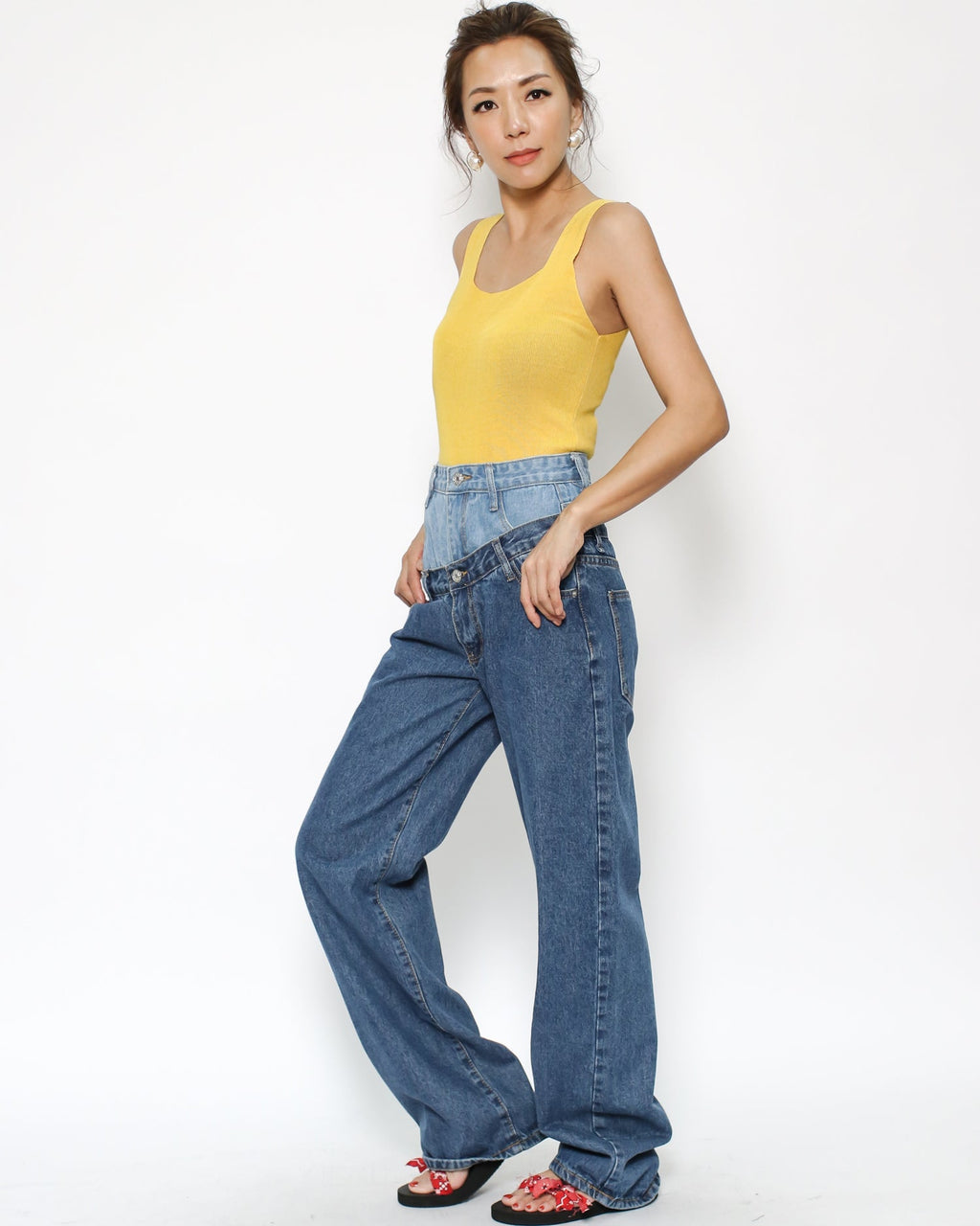 yellow basic fine knitted vest *pre-order*