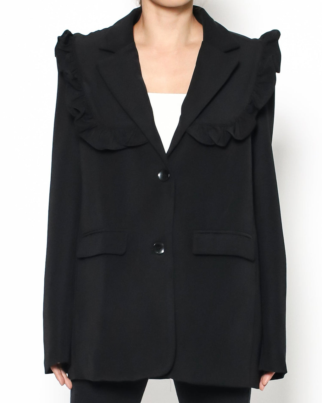 black ruffles blazer *pre-order*