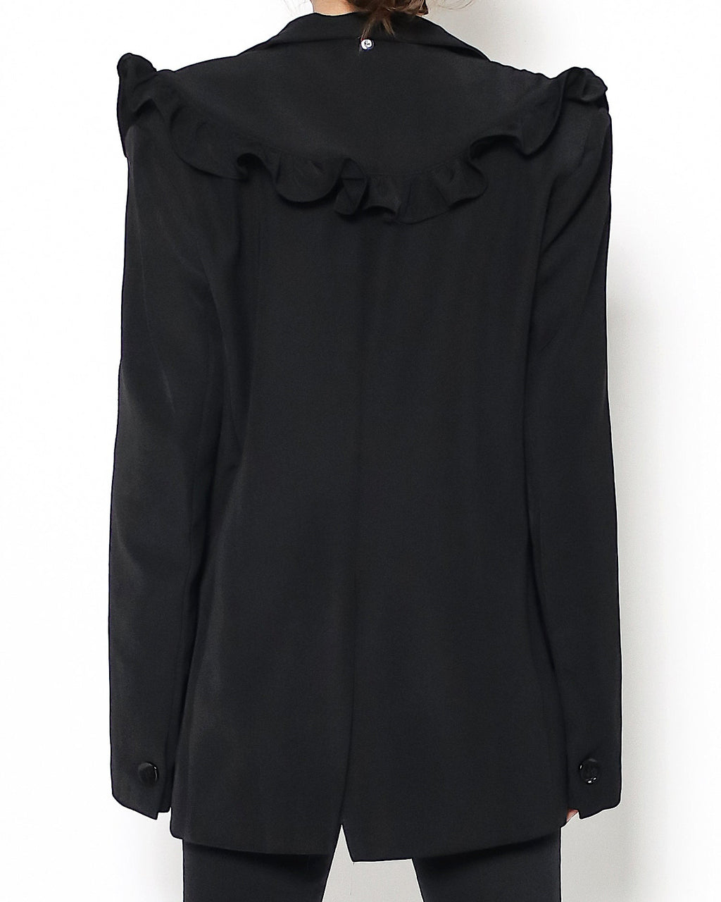 black ruffles blazer *pre-order*