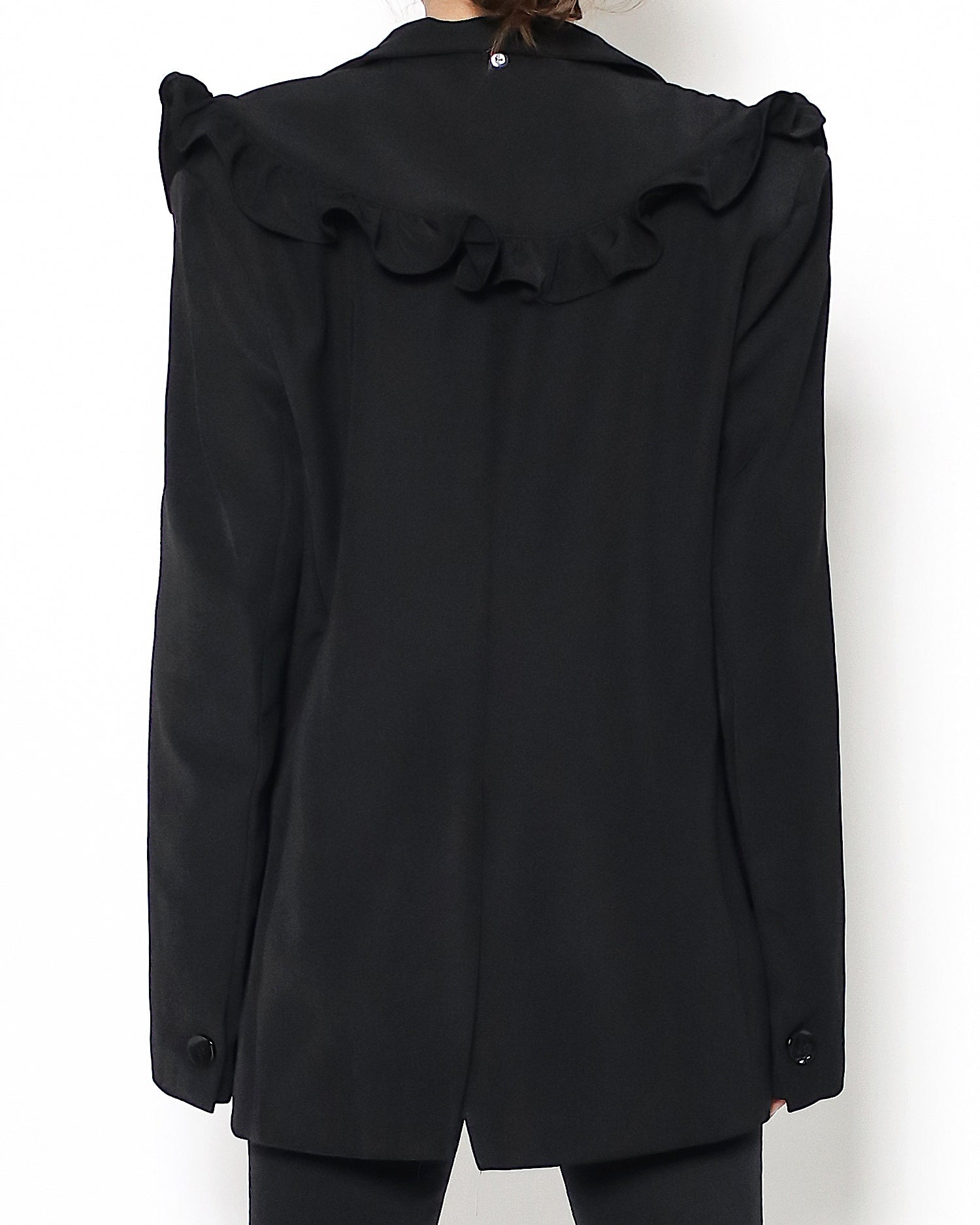 black ruffles blazer *pre-order*