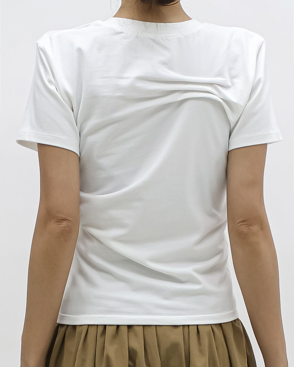 black ruched detail tee