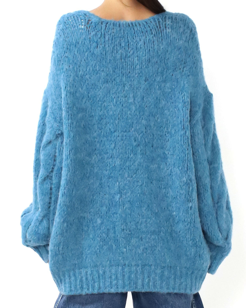 blue twisted knitted top *pre-order*