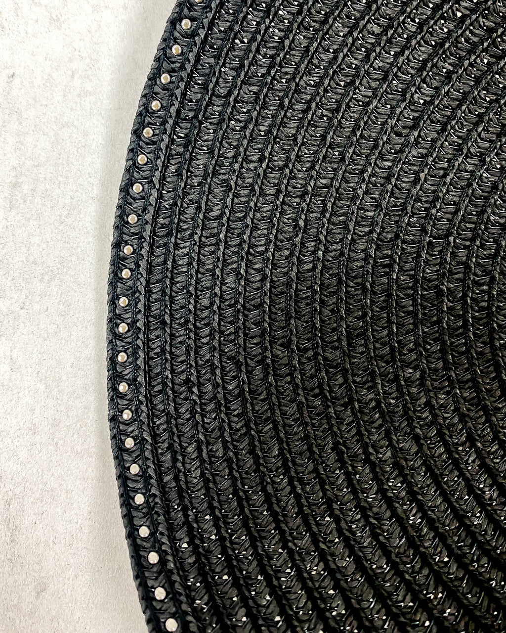 black straw pearls trim & beige visor hat *pre-order*