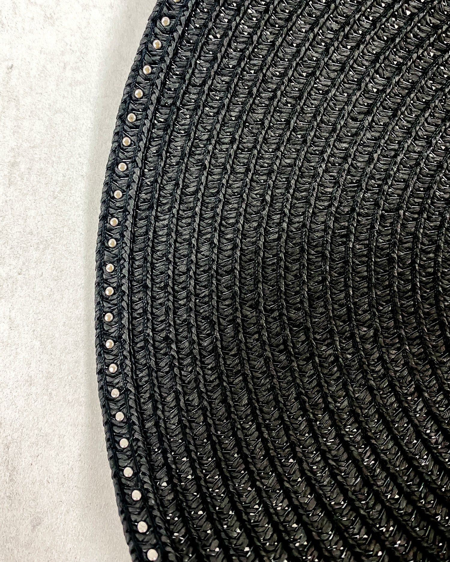 black straw pearls trim & beige visor hat *pre-order*