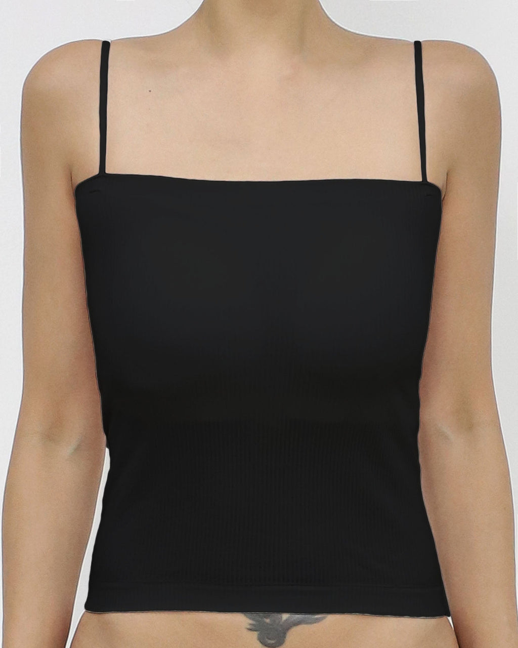 black ottoman strappy bra vest *pre-order*