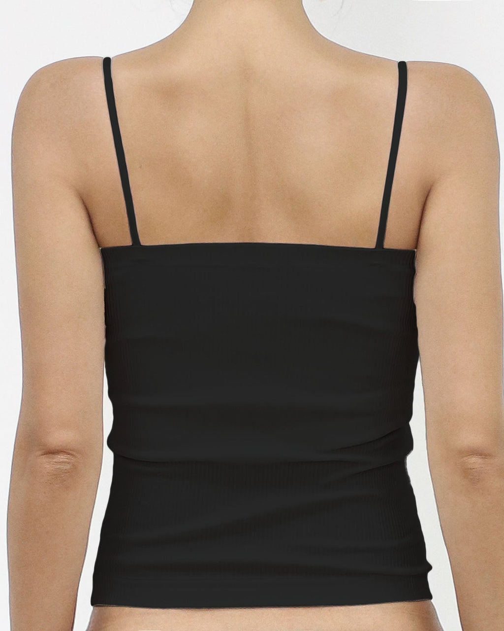 black ottoman strappy bra vest *pre-order*