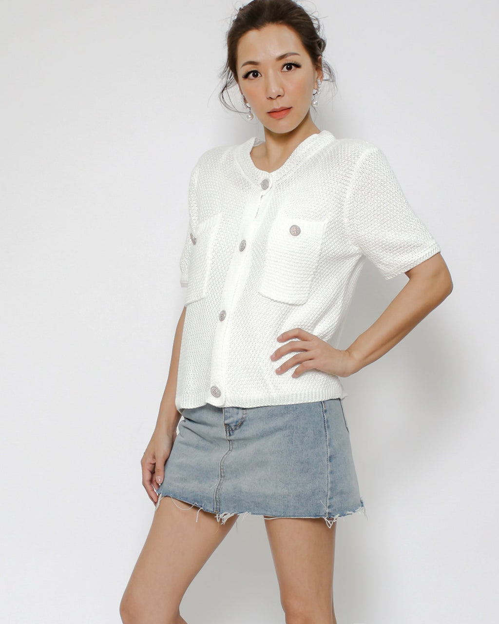 ivory pockets cardigan *pre-order*