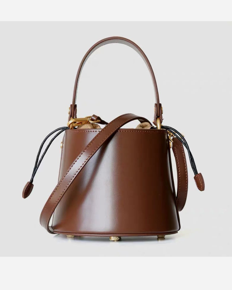 brown leather bucket bag *pre-order*