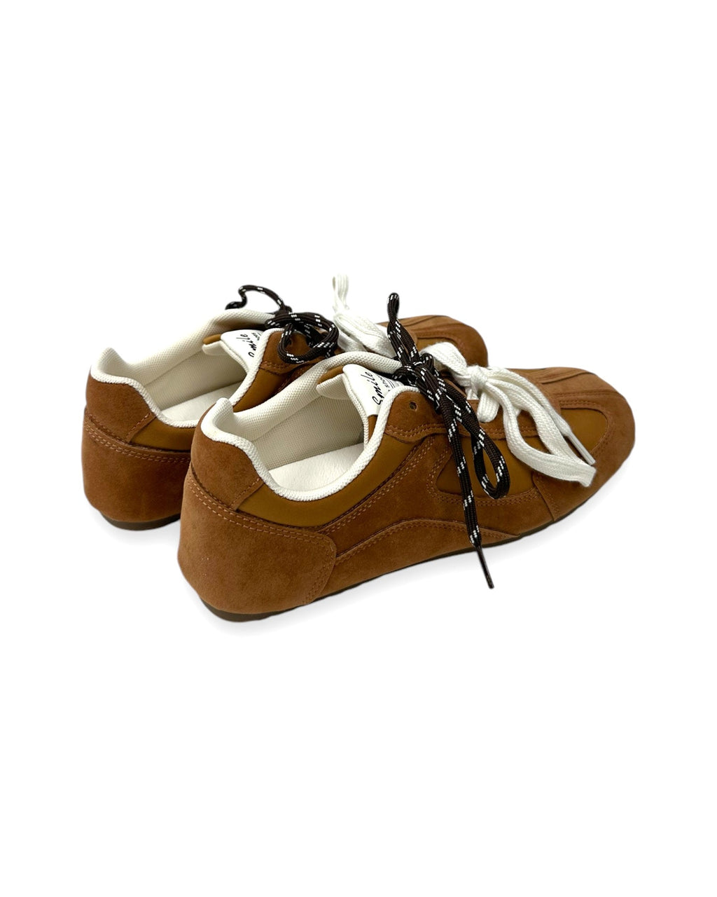 beige suede brown & brown & ivory shoe laces sneakers *pre-order*