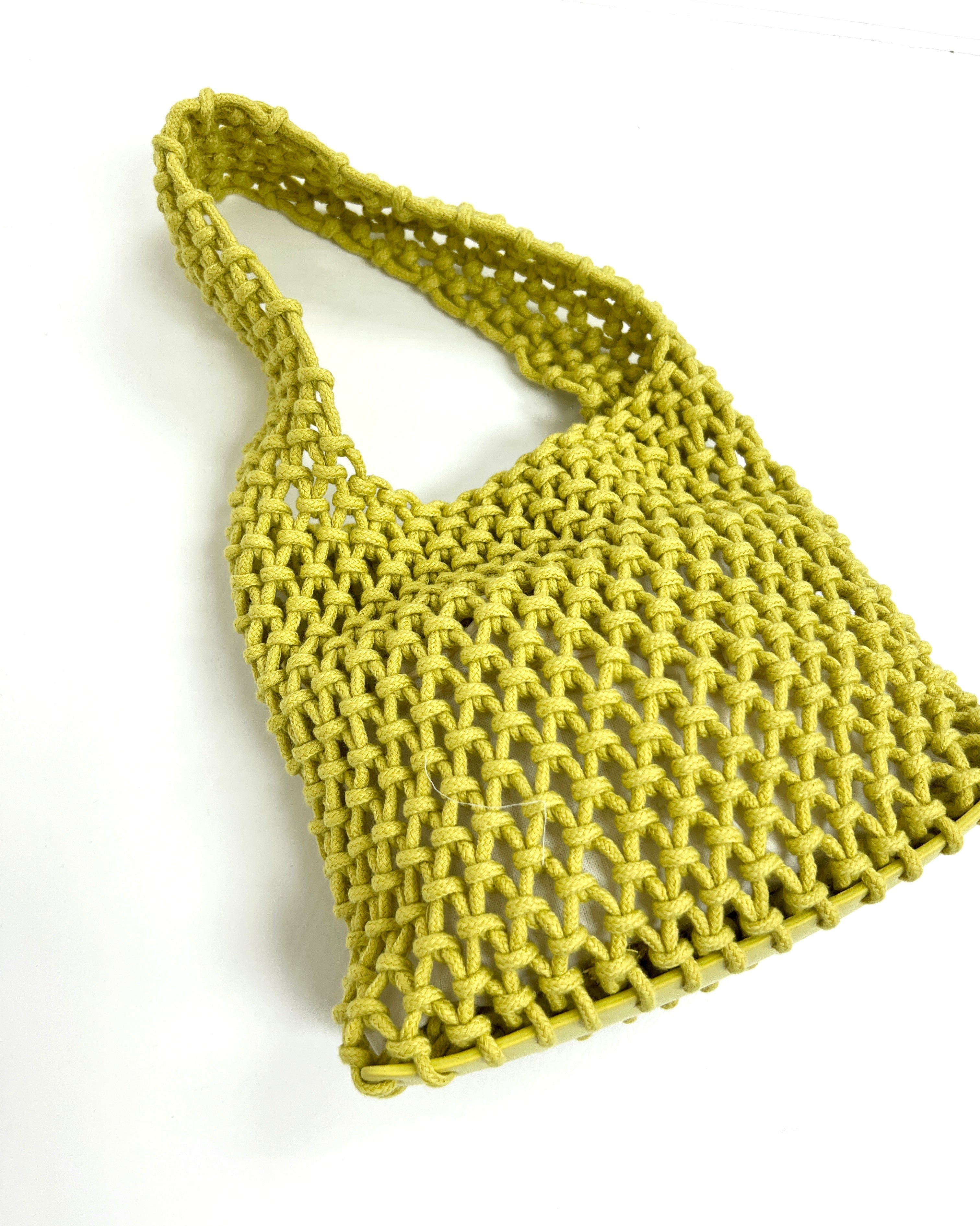 yellow knitted tote bag w/ pouch *pre-order*