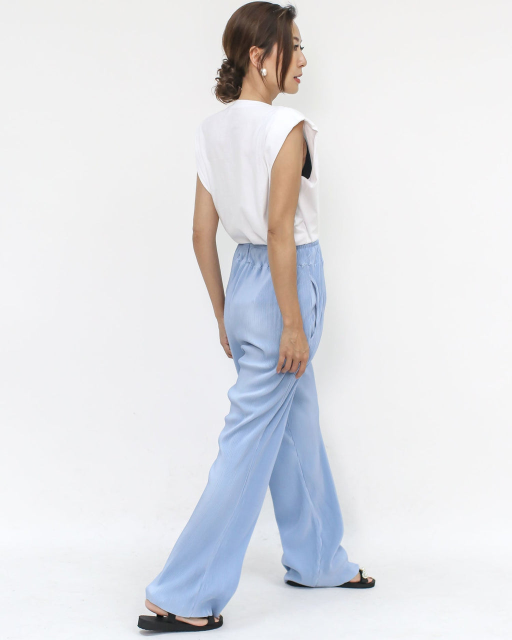 ivory pearls neckline shoulder pads tee *pre-order*