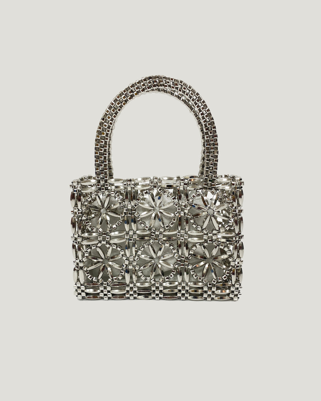 silver metal flowers handle bag *pre-order*