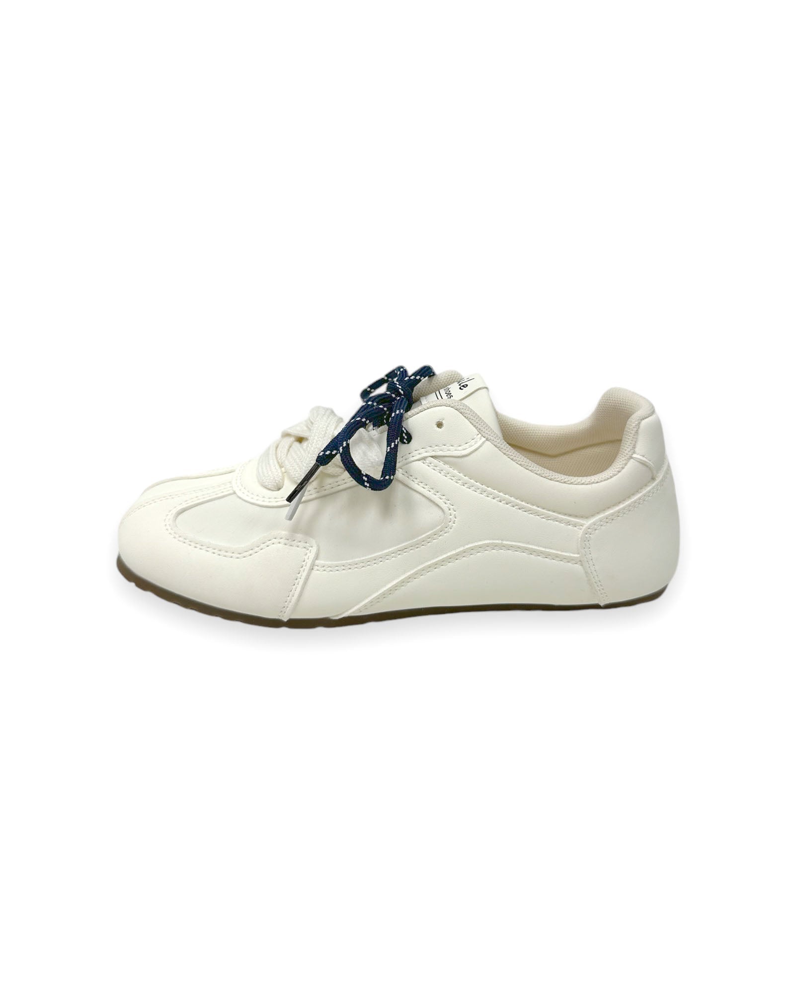 ivory suede brown & navy & ivory shoe laces sneakers *pre-order*