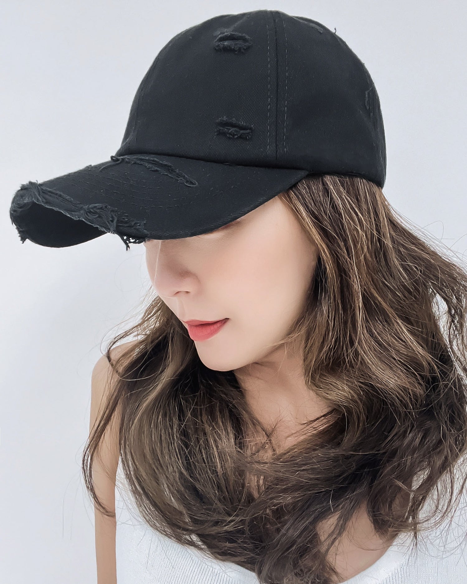 black ripped cap *pre-order*