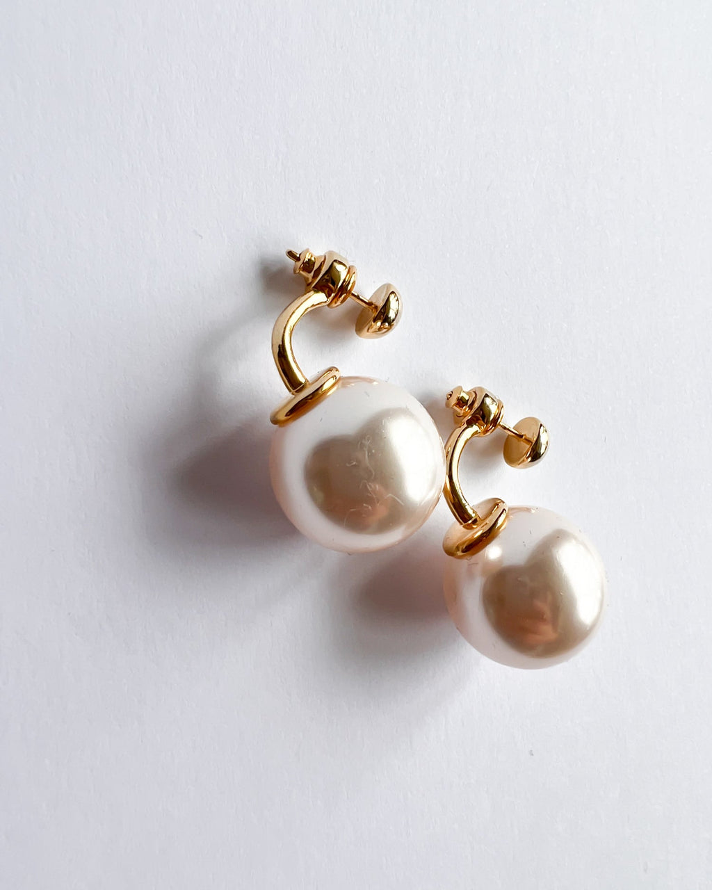 pearls gold piece ball earrings *pre-order*