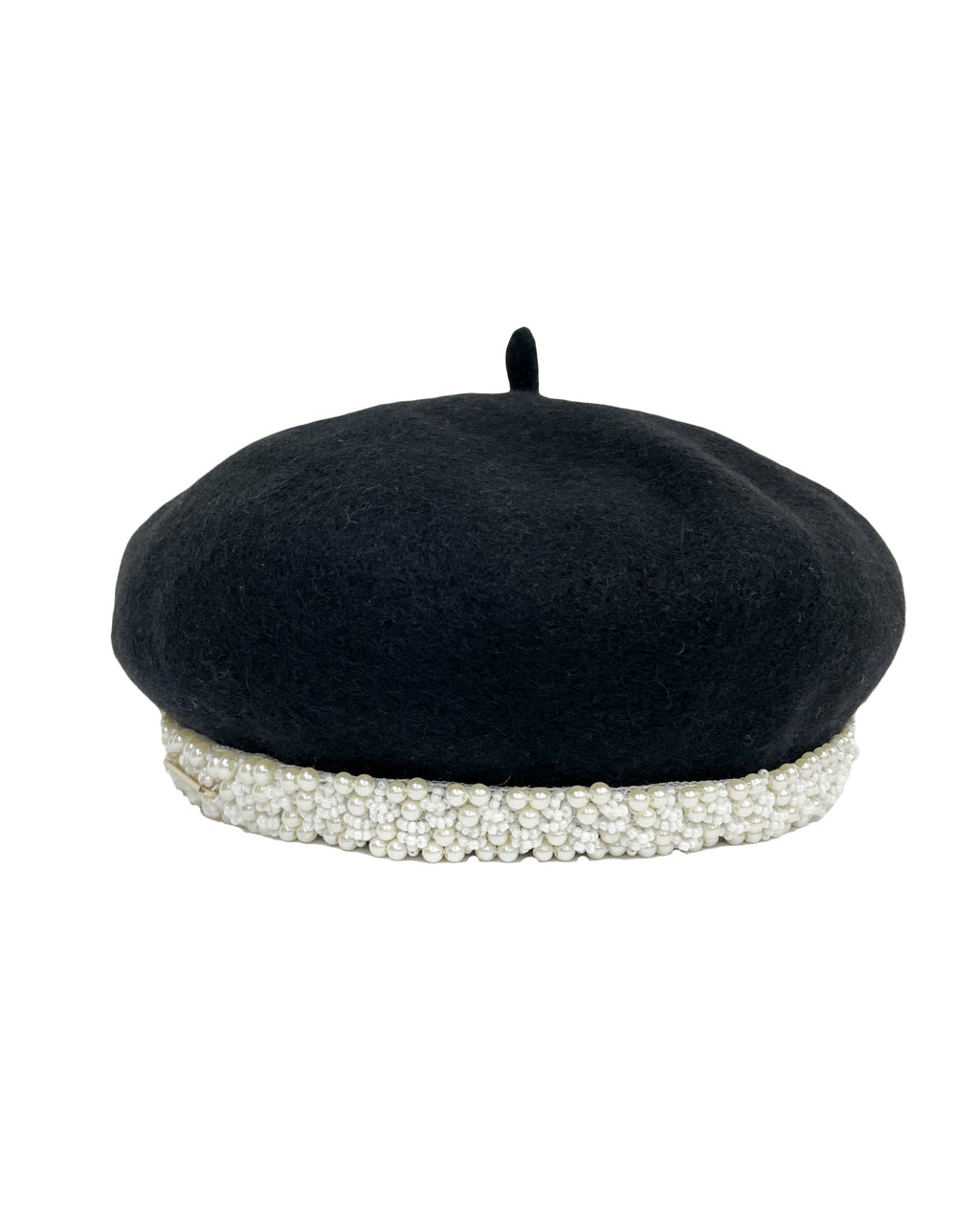black wool blended diamonds trim beret *pre-order*