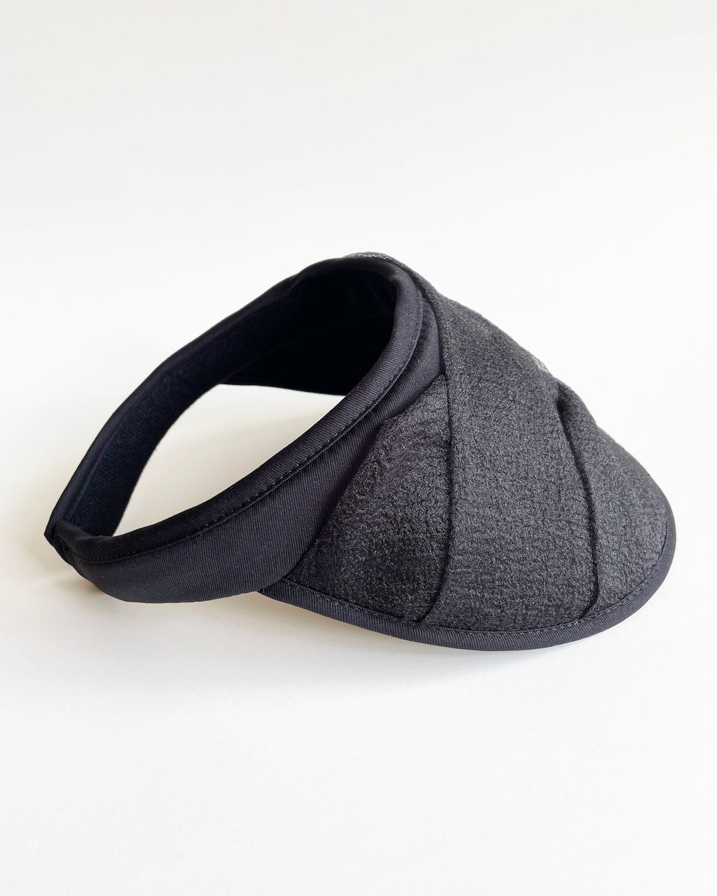 black organza visor hat