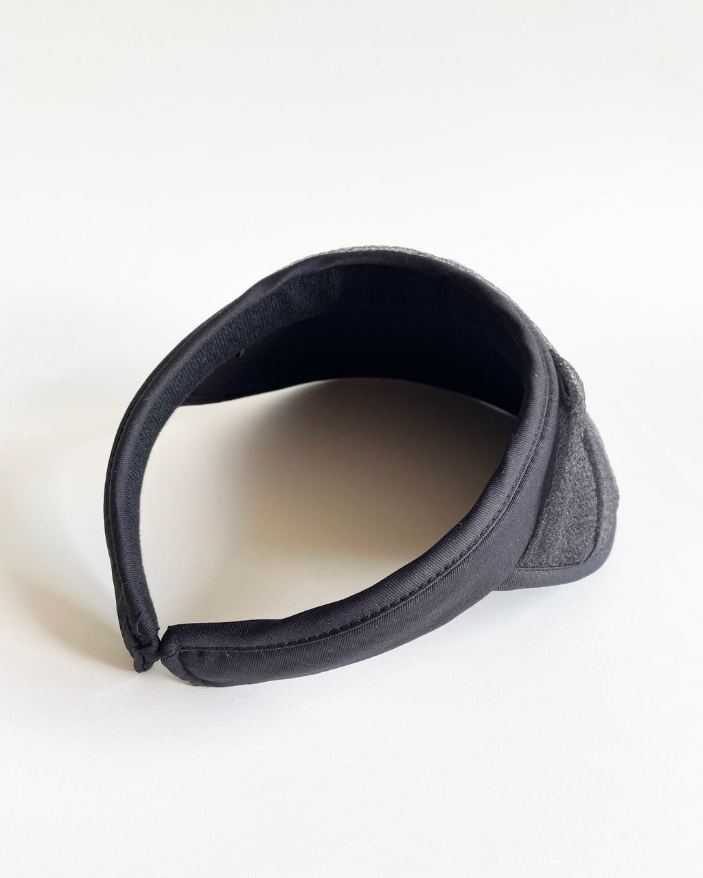 black organza visor hat