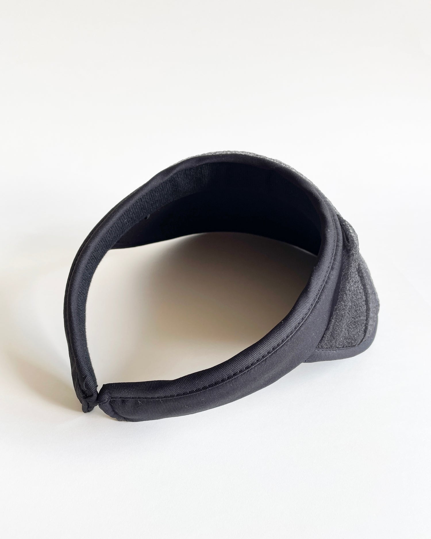 black organza visor hat