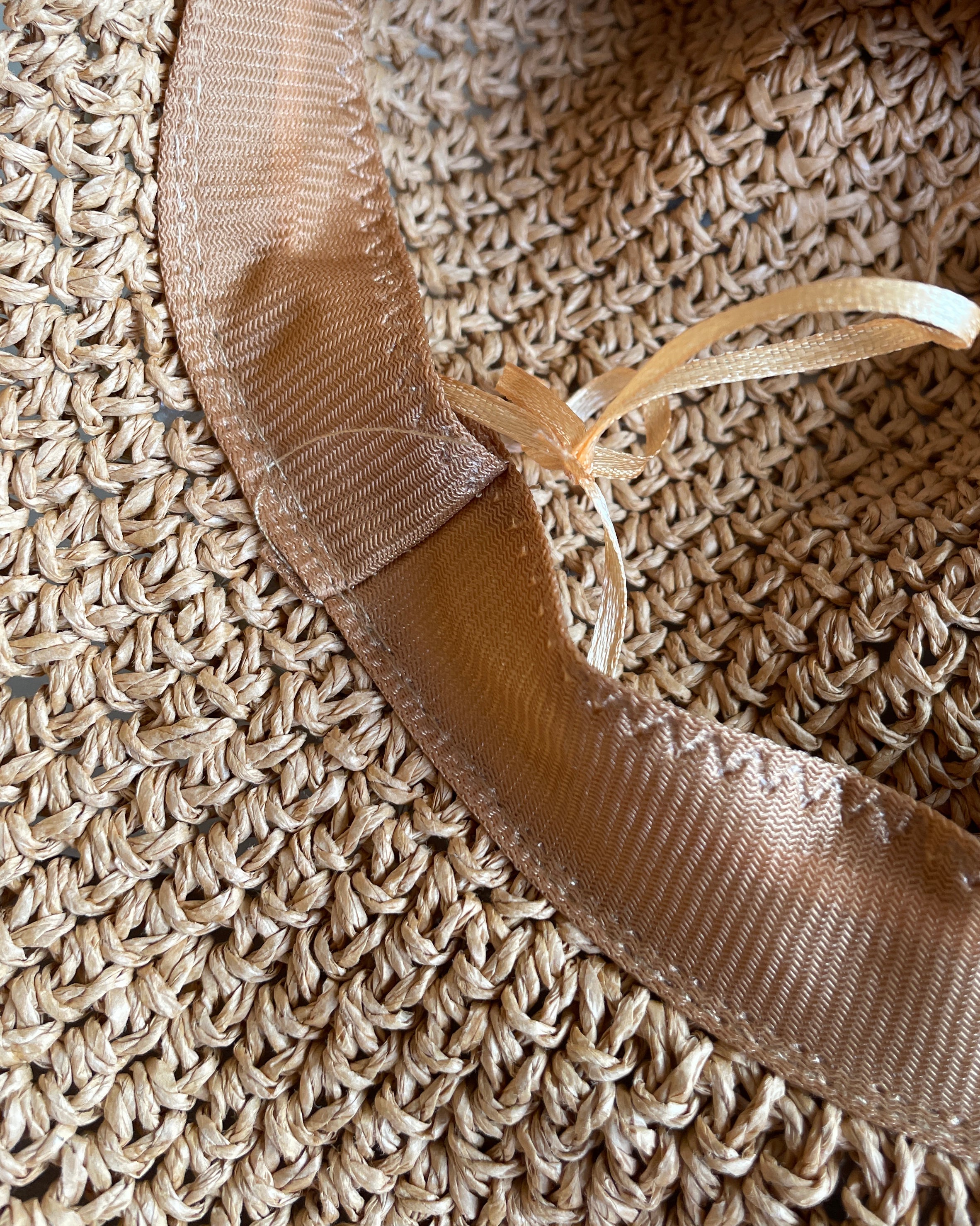 beige & pearls hem straw fadora hat *pre-order*