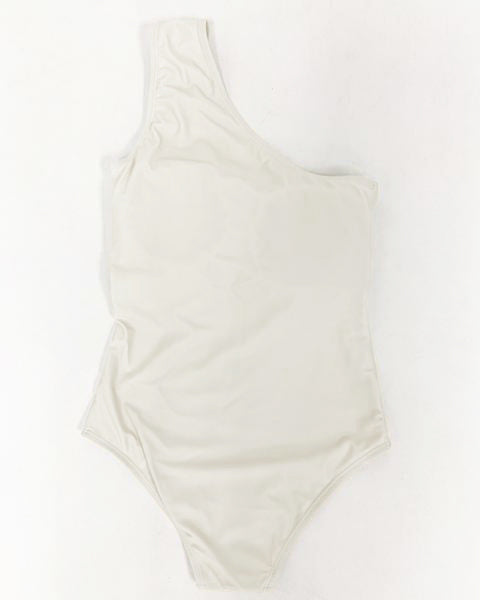 ivory one shoulder one piece swimwear *pre-order*