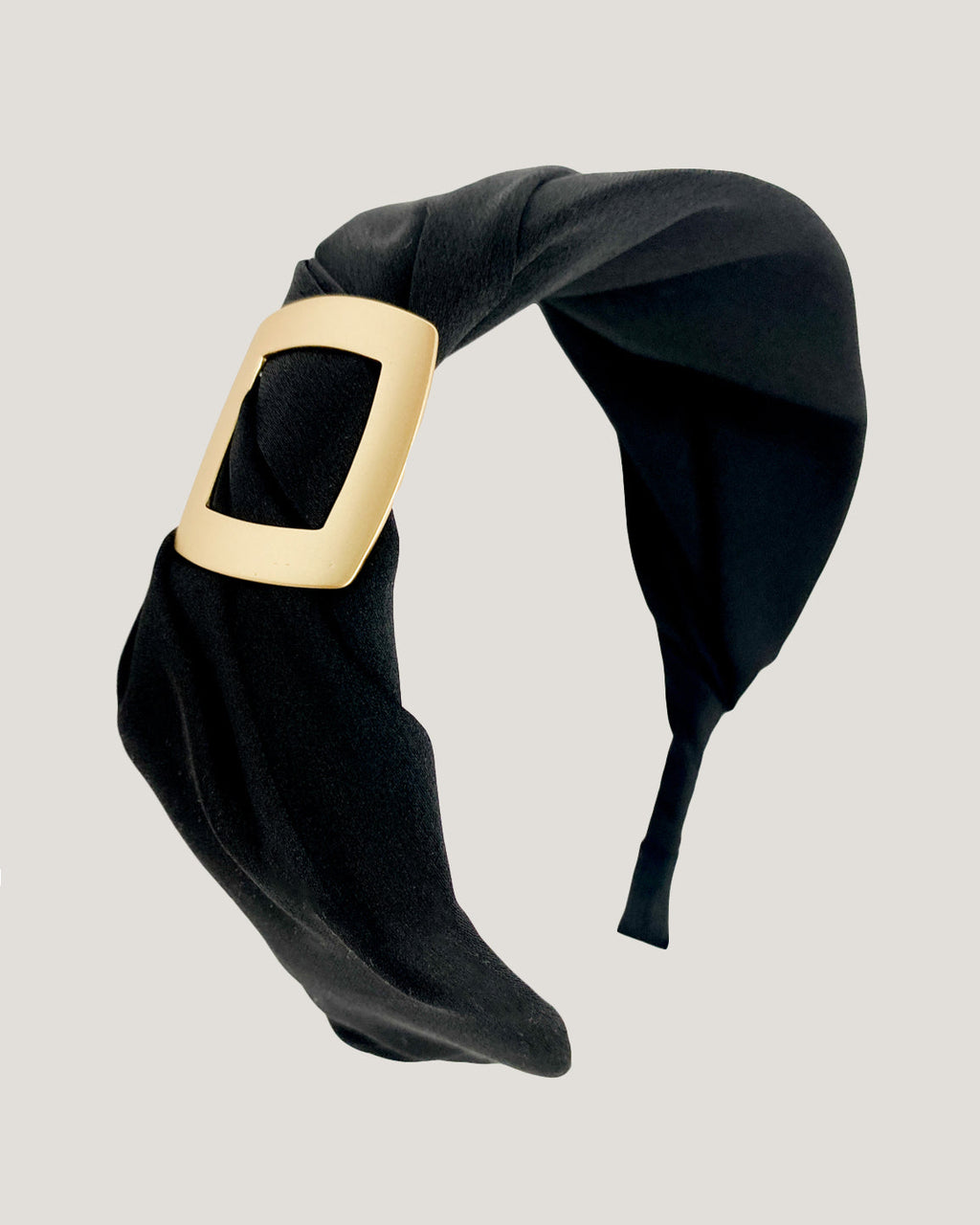 black fabric & gold square buckle headband *pre-order*