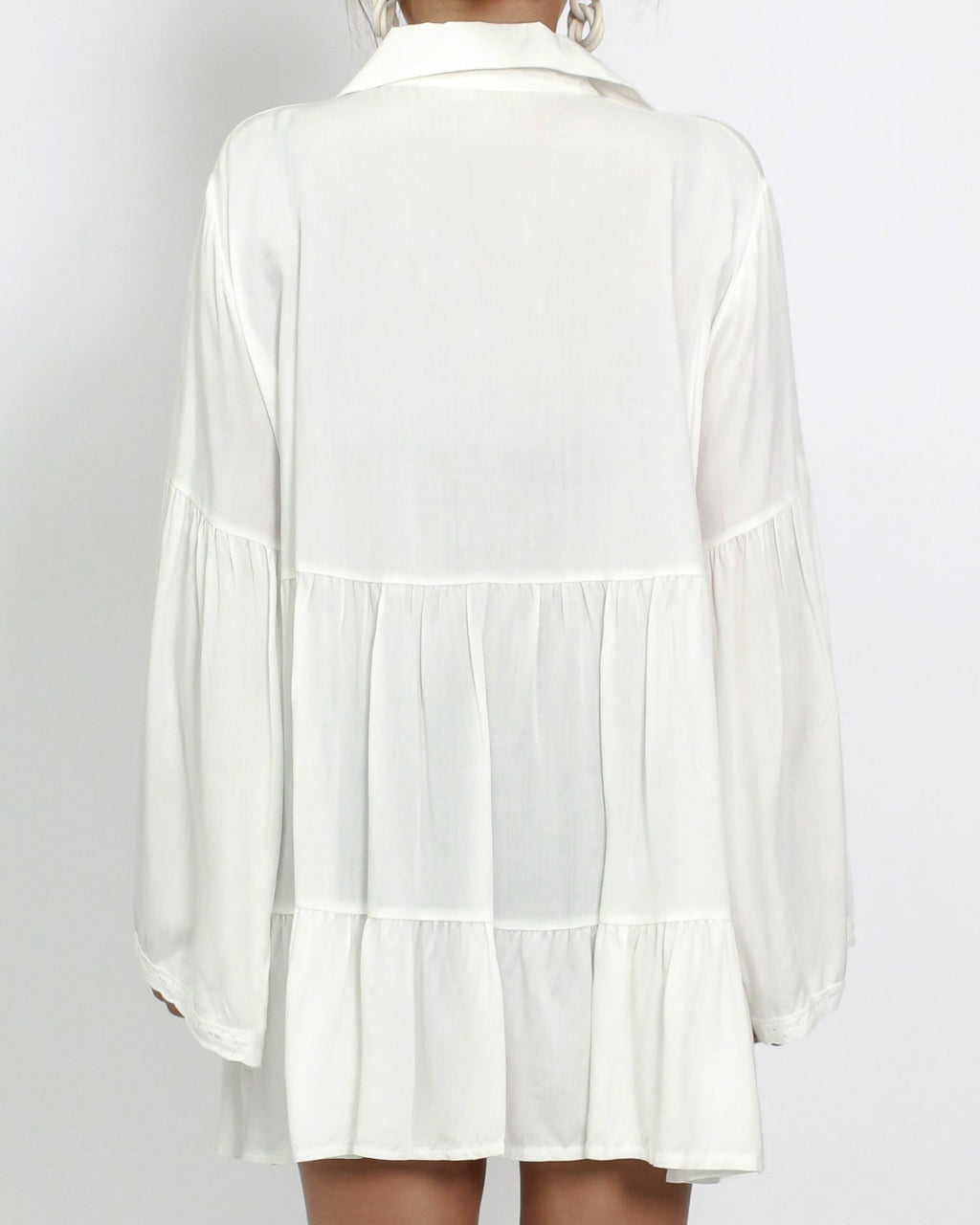 ivory crochet cover up shirt *pre-order