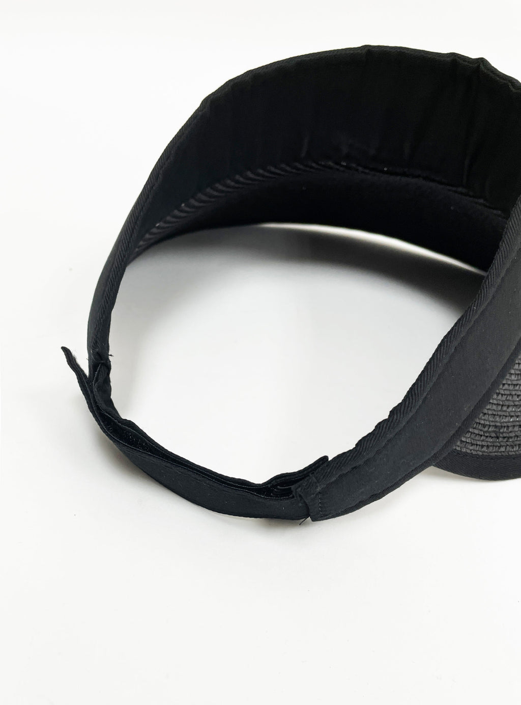 black straw wide visor hat *pre-order*