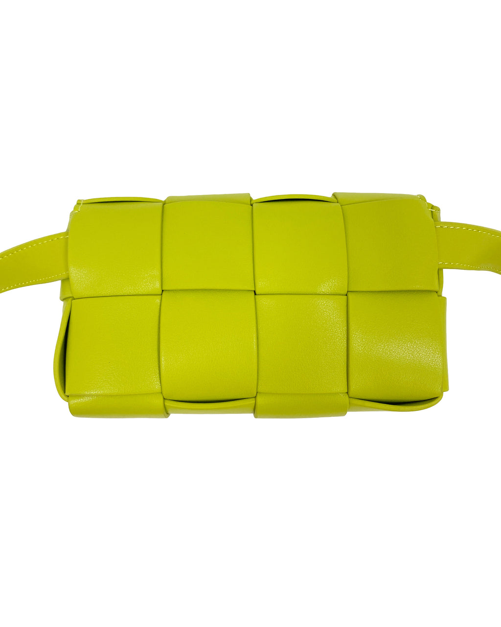 neon green weave leather waist bag *pre-order*