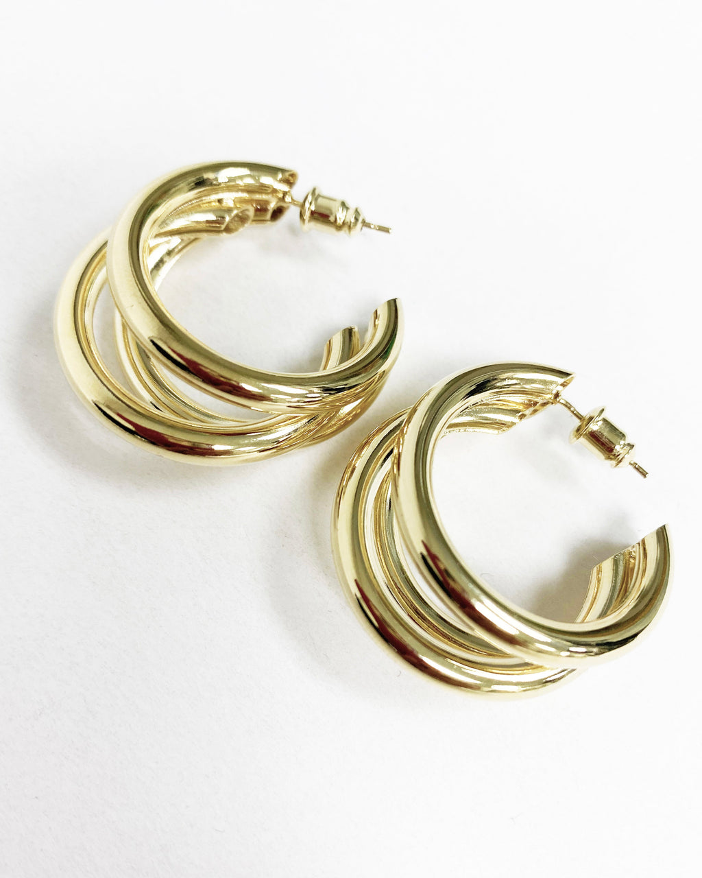 gold triple hoops earrings *pre-order*