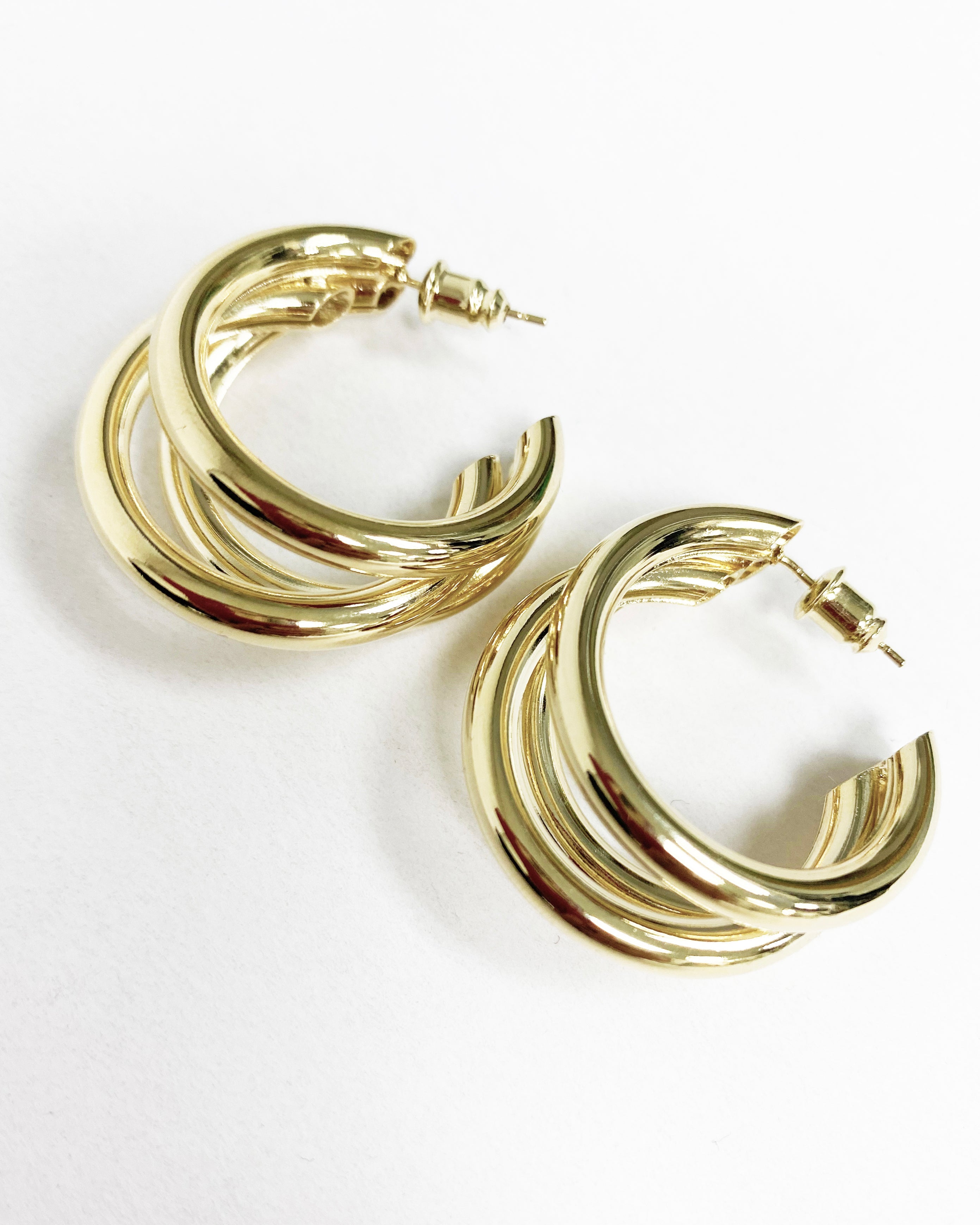 gold triple hoops earrings *pre-order*