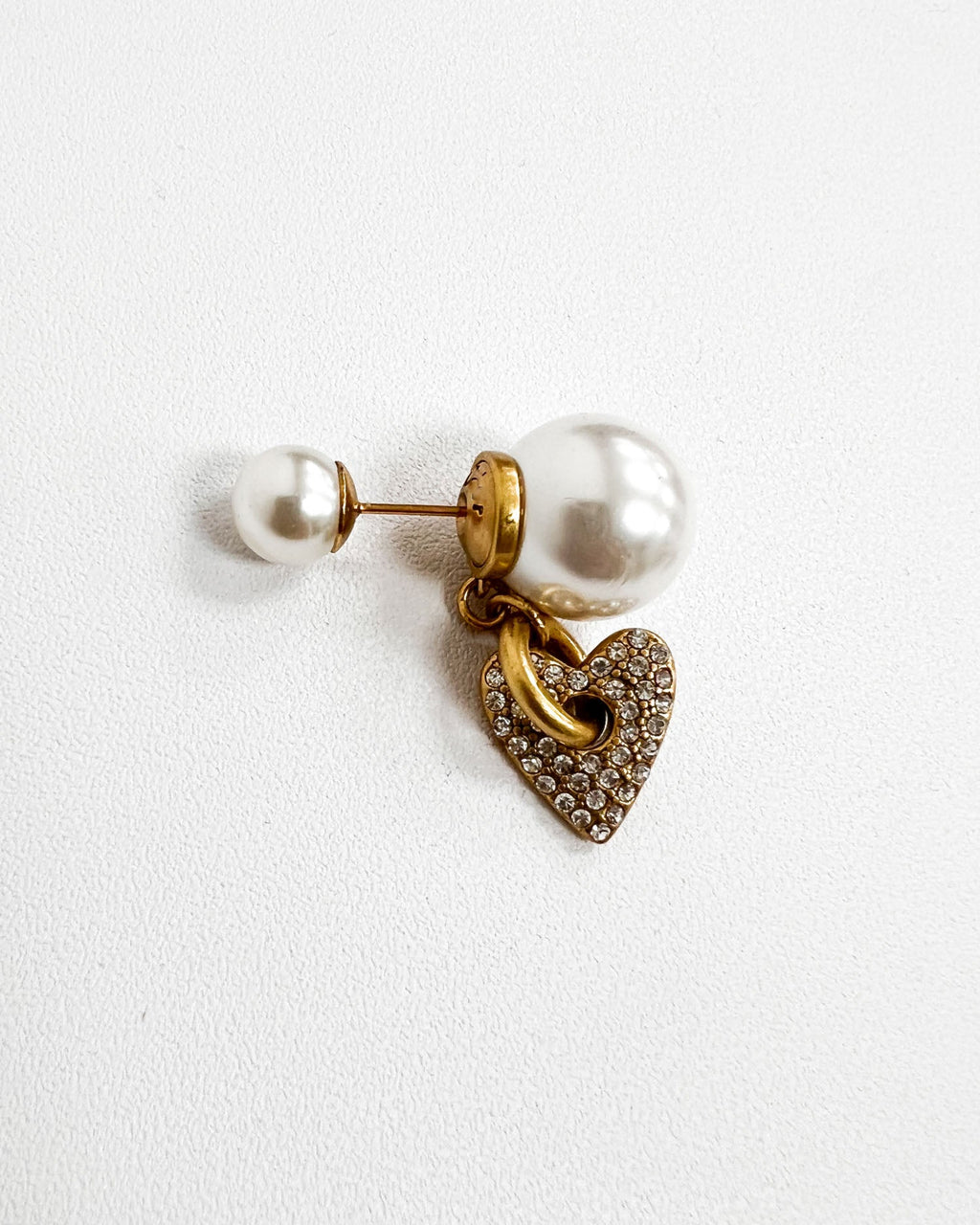 pearls & diamonds hearts earrings *pre-order*