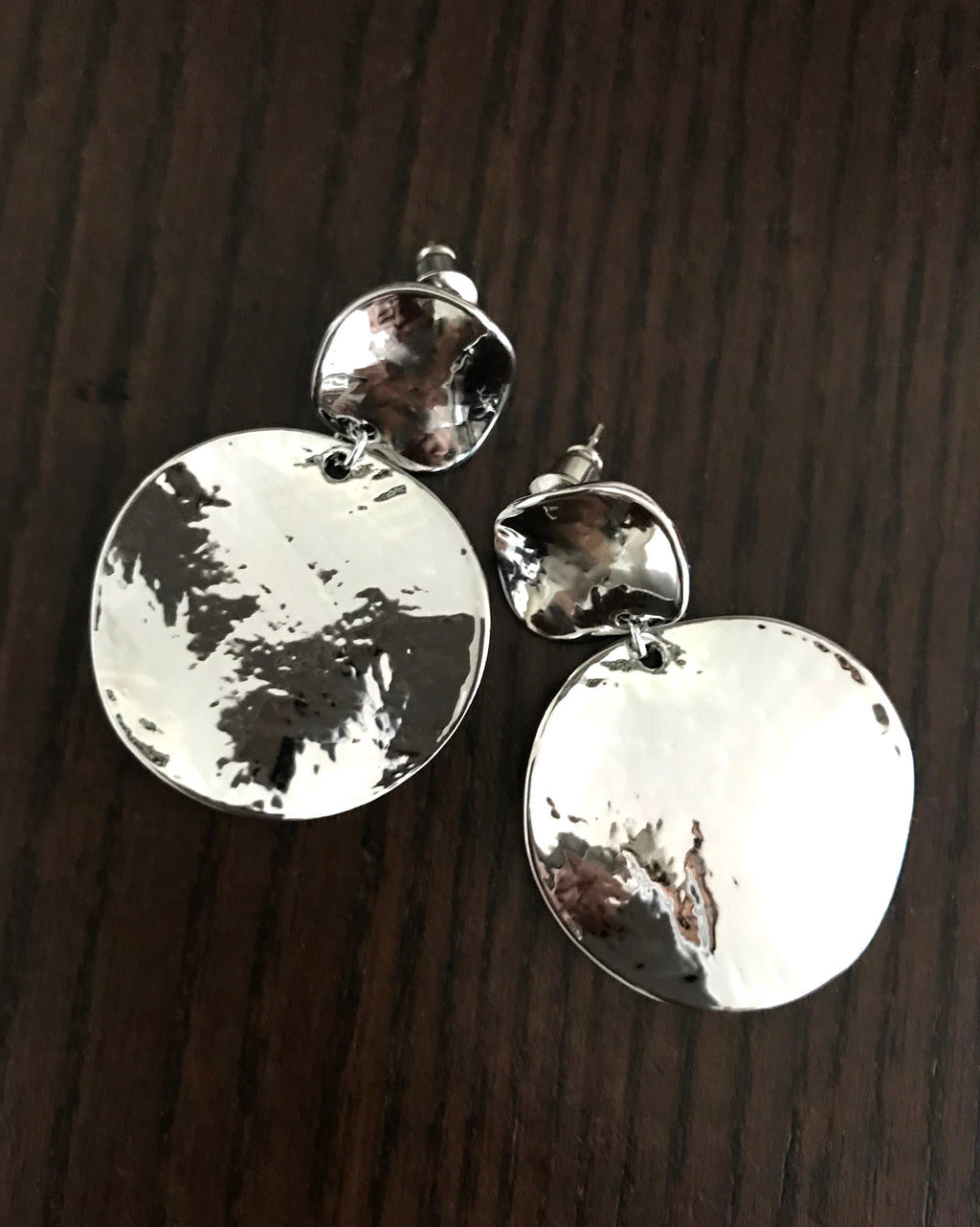 silver round earrings *pre-order*