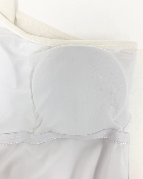 ivory one shoulder one piece swimwear *pre-order*