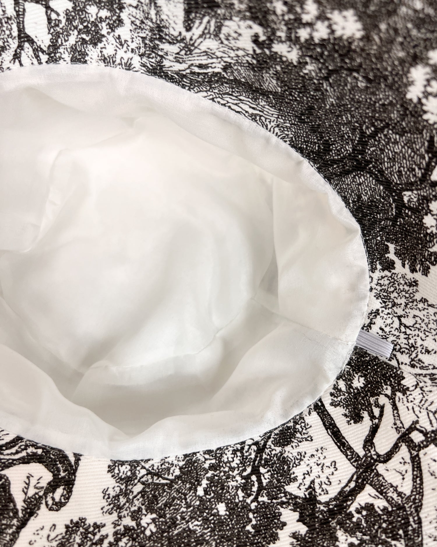 black & ivory printed canvas bucket hat *pre-order*